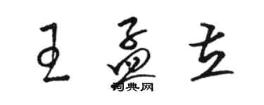 駱恆光王孟立草書個性簽名怎么寫