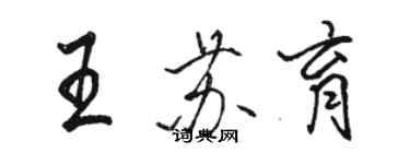 駱恆光王蘇育行書個性簽名怎么寫