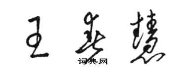 駱恆光王春慧草書個性簽名怎么寫