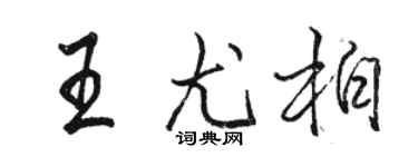 駱恆光王尤柏行書個性簽名怎么寫