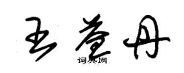 朱錫榮王益丹草書個性簽名怎么寫