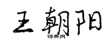 曾慶福王朝陽行書個性簽名怎么寫