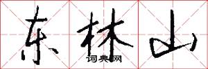 東林山怎么寫好看