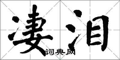 翁闓運淒淚楷書怎么寫