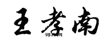 胡問遂王孝南行書個性簽名怎么寫