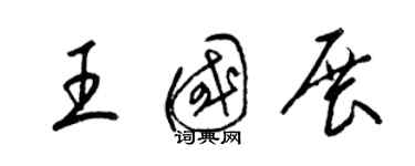 梁錦英王國展草書個性簽名怎么寫