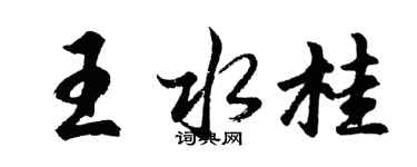 胡問遂王水桂行書個性簽名怎么寫