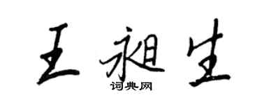 王正良王昶生行書個性簽名怎么寫