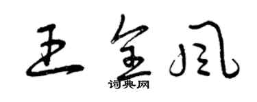 曾慶福王全風草書個性簽名怎么寫