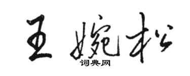 駱恆光王婉松行書個性簽名怎么寫