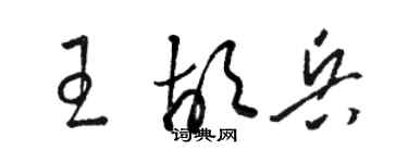 駱恆光王胡兵草書個性簽名怎么寫