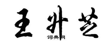 胡問遂王升芝行書個性簽名怎么寫