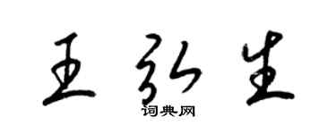 梁錦英王弘生草書個性簽名怎么寫