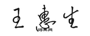 駱恆光王惠生草書個性簽名怎么寫