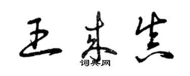 曾慶福王來真草書個性簽名怎么寫