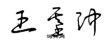 曾慶福王基沖草書個性簽名怎么寫