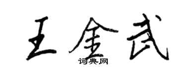 王正良王金武行書個性簽名怎么寫