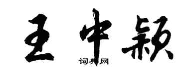 胡問遂王中穎行書個性簽名怎么寫