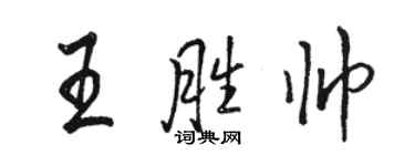 駱恆光王勝帥行書個性簽名怎么寫