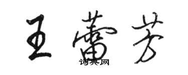 駱恆光王蕾芳行書個性簽名怎么寫