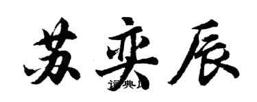 胡問遂蘇奕辰行書個性簽名怎么寫