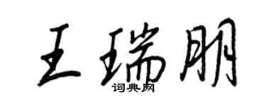 王正良王瑞朋行書個性簽名怎么寫