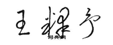 駱恆光王釋予草書個性簽名怎么寫