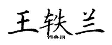 丁謙王軼蘭楷書個性簽名怎么寫