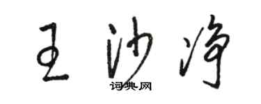 駱恆光王沙淨草書個性簽名怎么寫