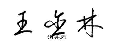 梁錦英王含林草書個性簽名怎么寫