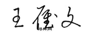 駱恆光王雁文草書個性簽名怎么寫