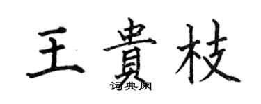 何伯昌王貴枝楷書個性簽名怎么寫