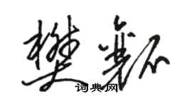 駱恆光樊瓤草書個性簽名怎么寫