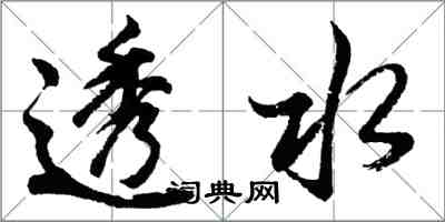 胡問遂透水行書怎么寫