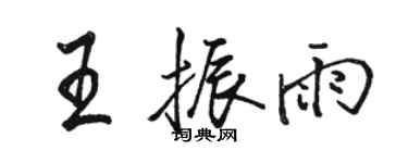 駱恆光王振雨行書個性簽名怎么寫