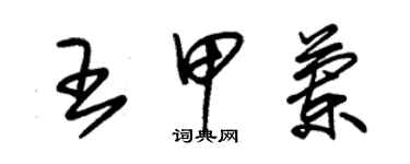 朱錫榮王甲蘭草書個性簽名怎么寫