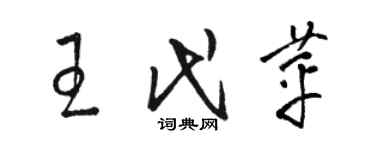 駱恆光王代苹草書個性簽名怎么寫