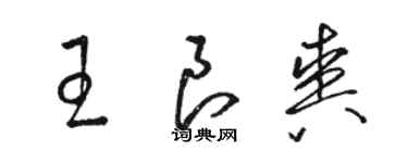 駱恆光王良爽草書個性簽名怎么寫