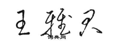 駱恆光王雅君草書個性簽名怎么寫