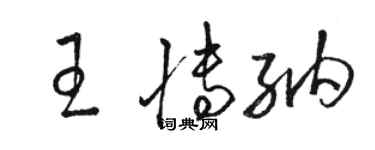 駱恆光王博納草書個性簽名怎么寫