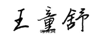 王正良王童舒行書個性簽名怎么寫