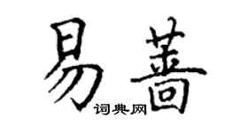 丁謙易薔楷書個性簽名怎么寫