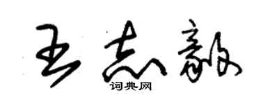 朱錫榮王志毅草書個性簽名怎么寫