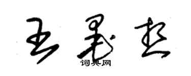 朱錫榮王墨想草書個性簽名怎么寫