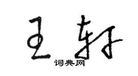 駱恆光王軒草書個性簽名怎么寫