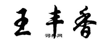 胡問遂王豐香行書個性簽名怎么寫