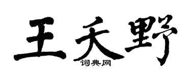 翁闓運王夭野楷書個性簽名怎么寫