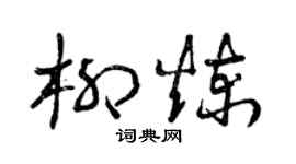 曾慶福柳煉草書個性簽名怎么寫