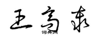 曾慶福王高秦草書個性簽名怎么寫