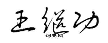 曾慶福王繼功草書個性簽名怎么寫